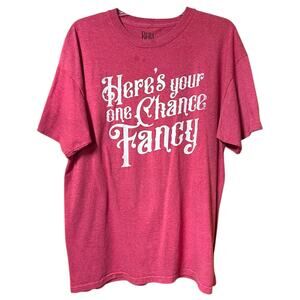 Reba “Fancy” Lyrics Graphic Tee Here’s Your One Chance Red Unisex Large